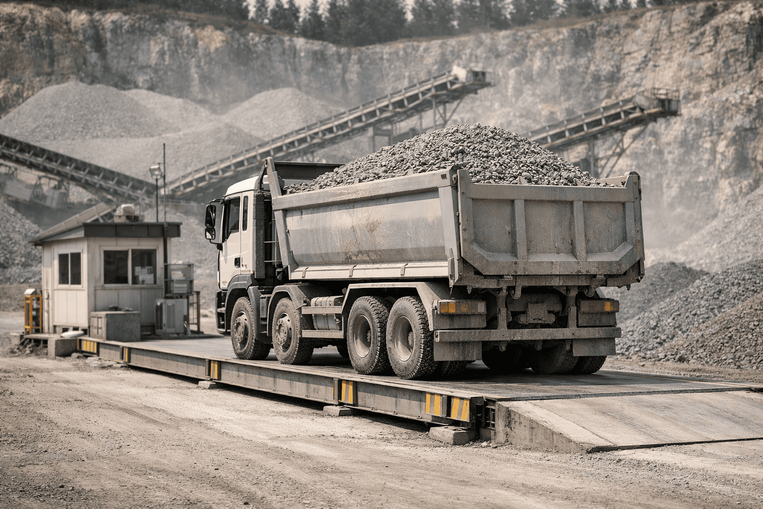 Camion pesée carrières